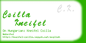 csilla kneifel business card